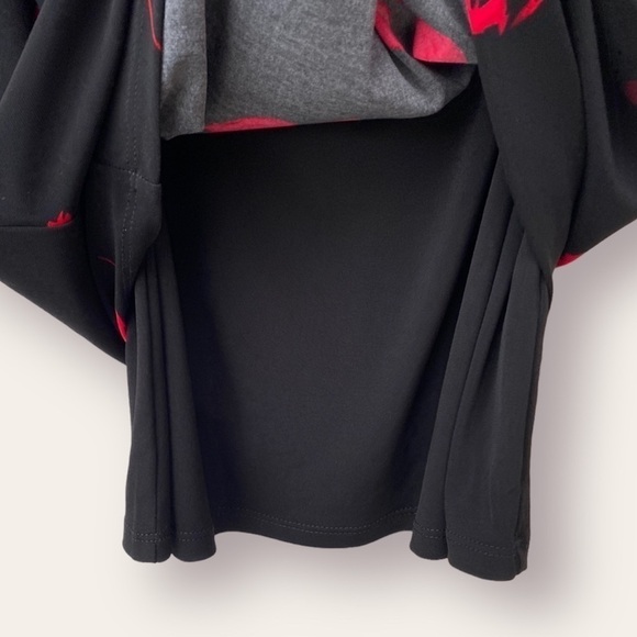 Lauren Ralph Lauren Black with Red Floral Dress Size 10 - Picture 4 of 7